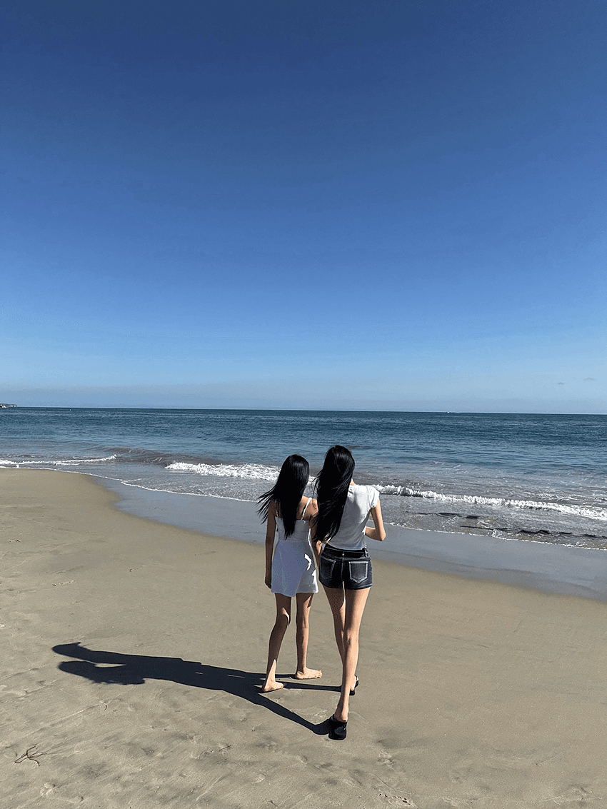 아름다움 넓적 다리 바지 한국 스타일 신제품 자수 명시적 스티치 다용도 워싱 데님 반바지 이미지 3
