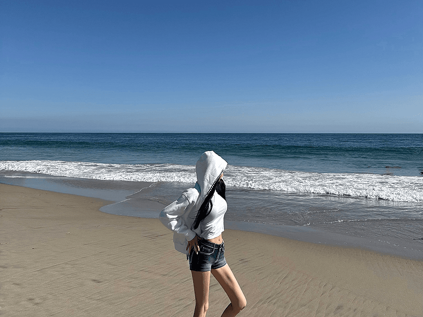 아름다움 넓적 다리 바지 한국 스타일 신제품 자수 명시적 스티치 다용도 워싱 데님 반바지 상세 이미지 3