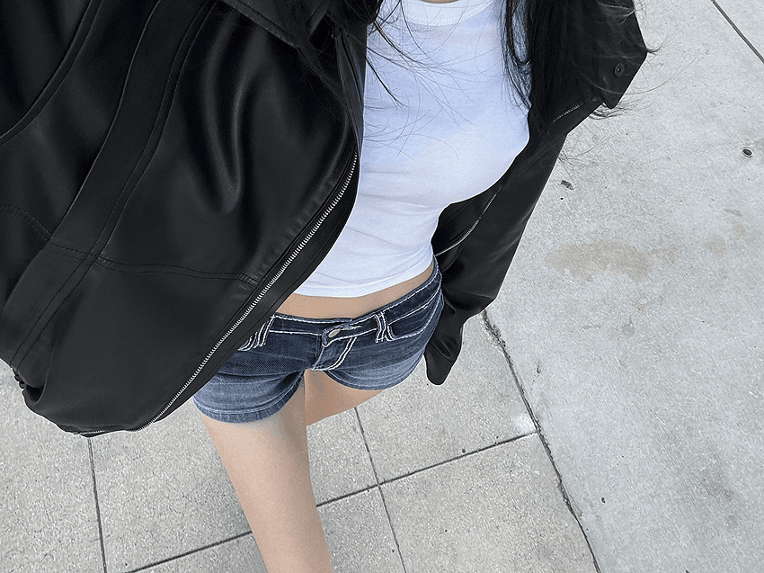 아름다움 넓적 다리 바지 한국 스타일 신제품 자수 명시적 스티치 다용도 워싱 데님 반바지 상세 이미지 7