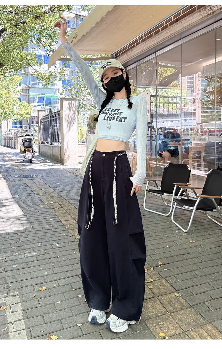 실사 2026 봄 새로운 아메리칸 모통이 칼 워크웨어 팬츠 와이드 레그 팬츠 캐주얼 바나나 바지 트렌디 차가운 운동 바지 아이들 상세 이미지 36