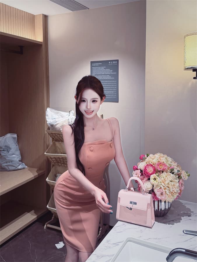 실사 정가 한 부서 대 여성 주님 슬립 드레스 타이트 스커트 허리 수축 다용도 경력 바람 미니 스커트 상세 이미지 2