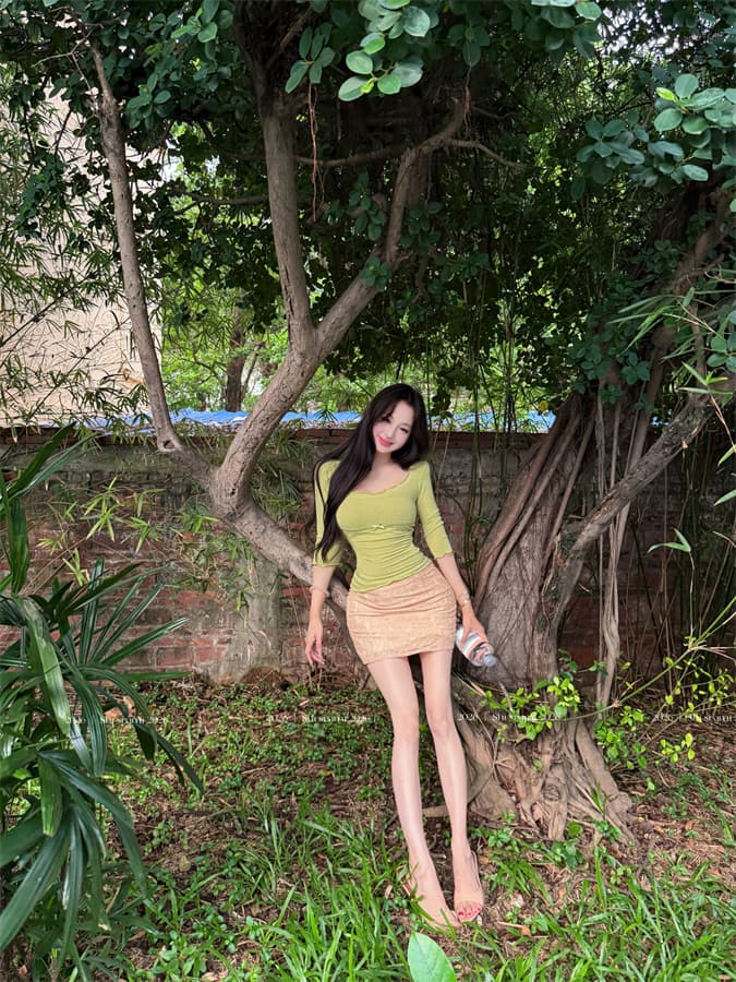 실사 정가 딸기 소녀 흔들다 칼라 중간 소매 얇은 스타일 티셔츠 하이웨이스트 꽃무늬 장미 빨간색 반신 치마 세트 상세 이미지 25