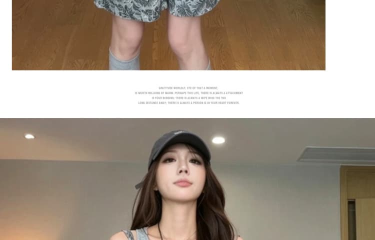 지금 2026 여름 신제품 한국 스타일 임산부 루즈핏 슬림해 보이는 패션 꽃무늬 슬립 멜빵 반바지 상세 이미지 27