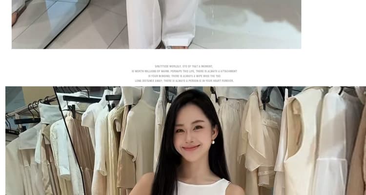 지금 2026 여름 신제품 3종 세트 임산부 민소매 중간 길이 패션 슬림해 보이는 세트 트렌디 상세 이미지 46