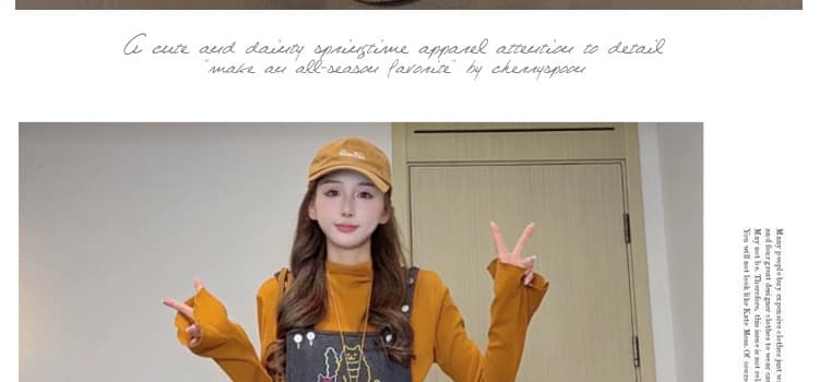 2025 년 겨울 신제품 니트 만나는 암살 자수 고양이 임산부 캐주얼 투피스 세트 세트 상세 이미지 26