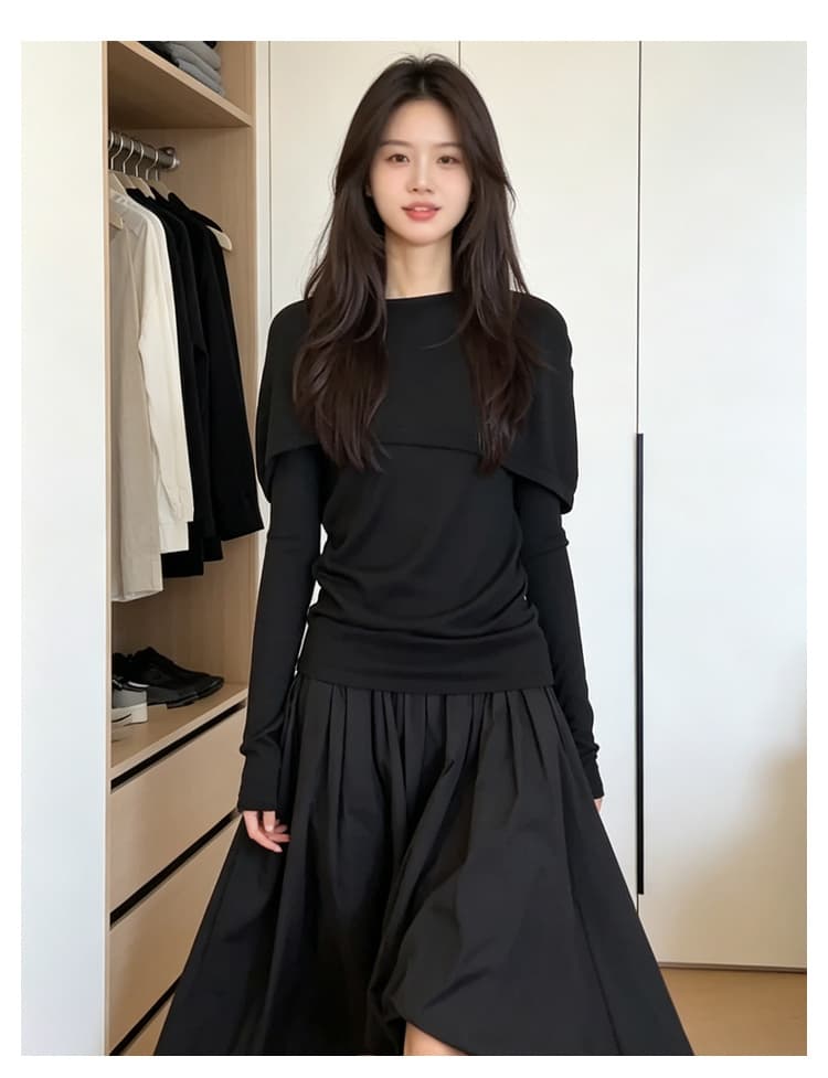 지금 2026 가을 신제품 니트 임산부 외출용 루즈핏 패션 만나는 티셔츠 상세 이미지 18