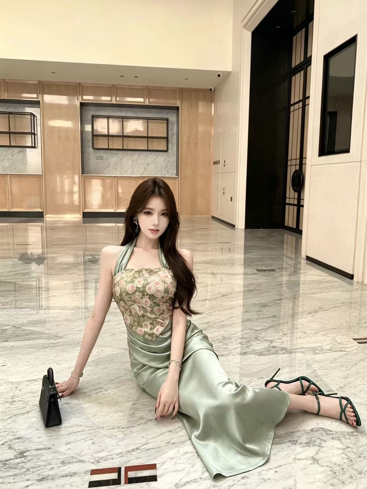 패션 섹시함 중식 행침 목 튜브탑 드레스 상세 이미지 9