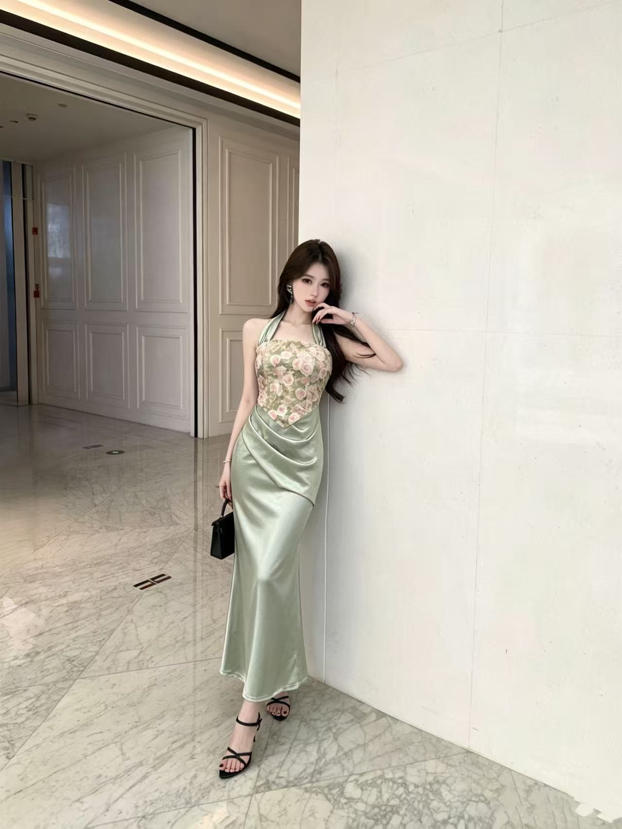 패션 섹시함 중식 행침 목 튜브탑 드레스 상세 이미지 12
