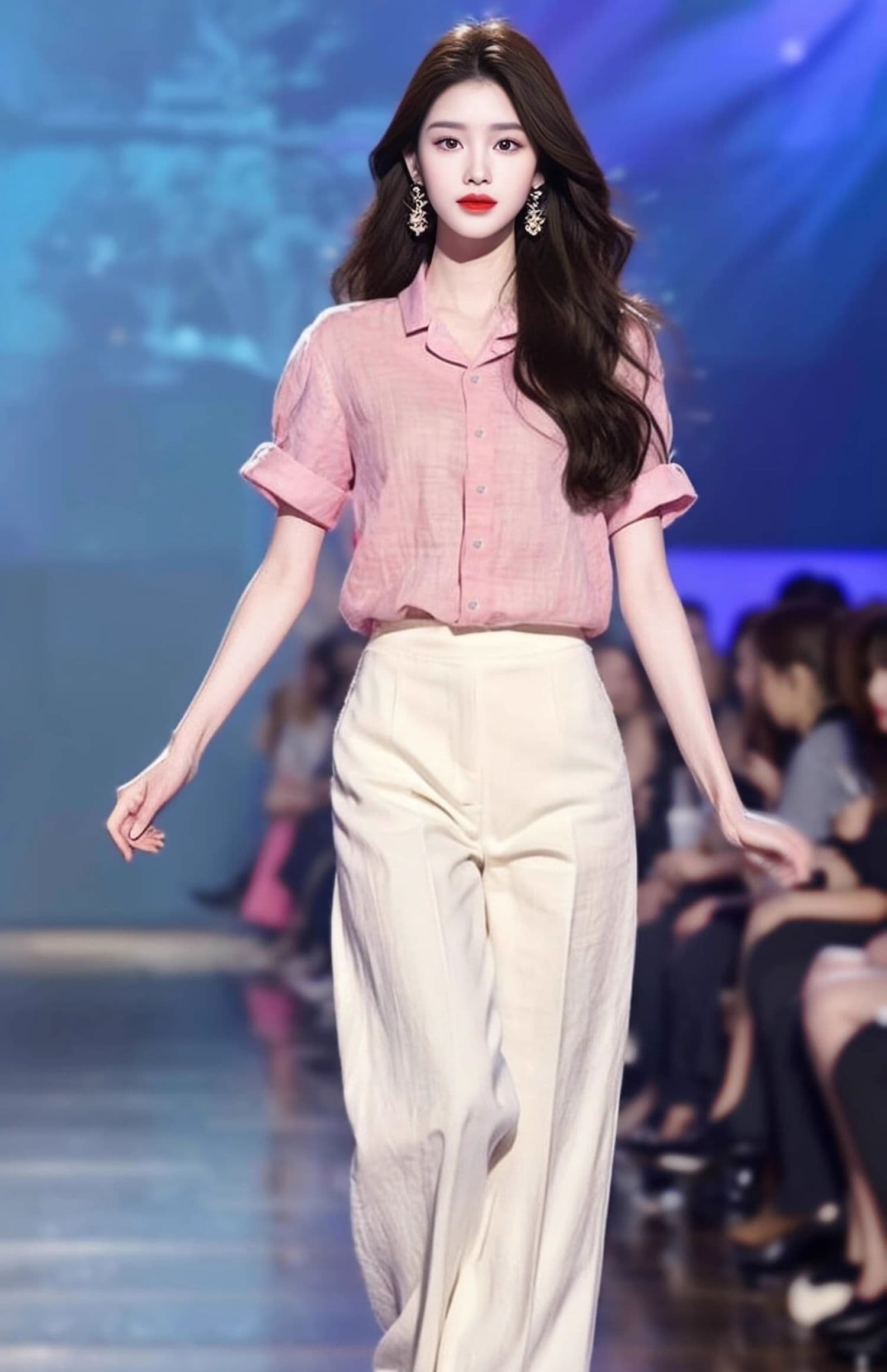 수 있습니다. 소금 수 있습니다. 달콤한 품격 명문 여성 유럽 상품 연령 감소 자이언트 슬림해 보이는 표지 고기 경력 출퇴근 셔츠 투피스 슈트 여성 여름 이미지 2