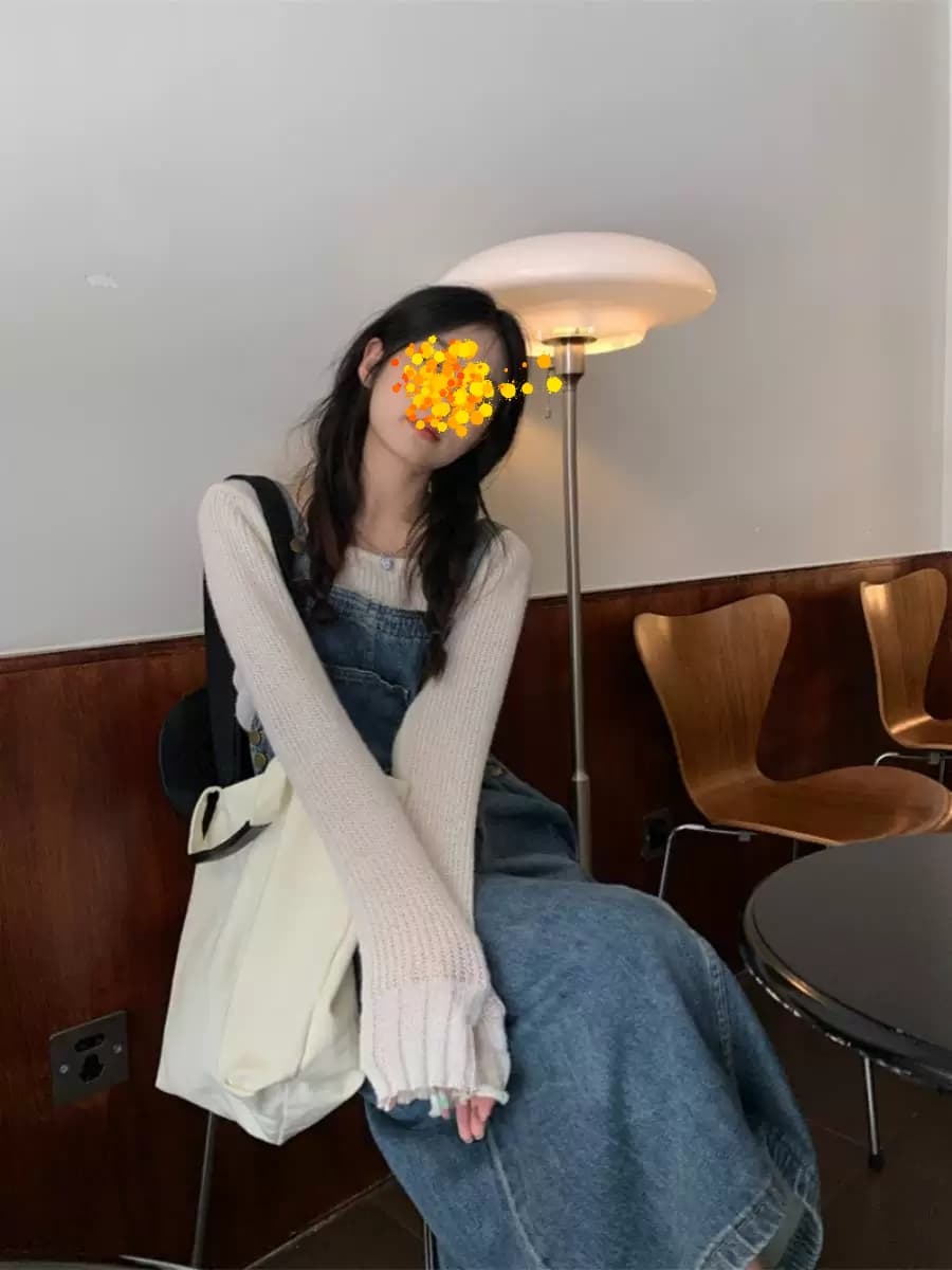 노스탤지어 레트로 멜빵 데님 여성 드레스 2025 여름 새로운 작은 키 루즈핏 슬림해 보이는 중간 길이 치마 상세 이미지 8