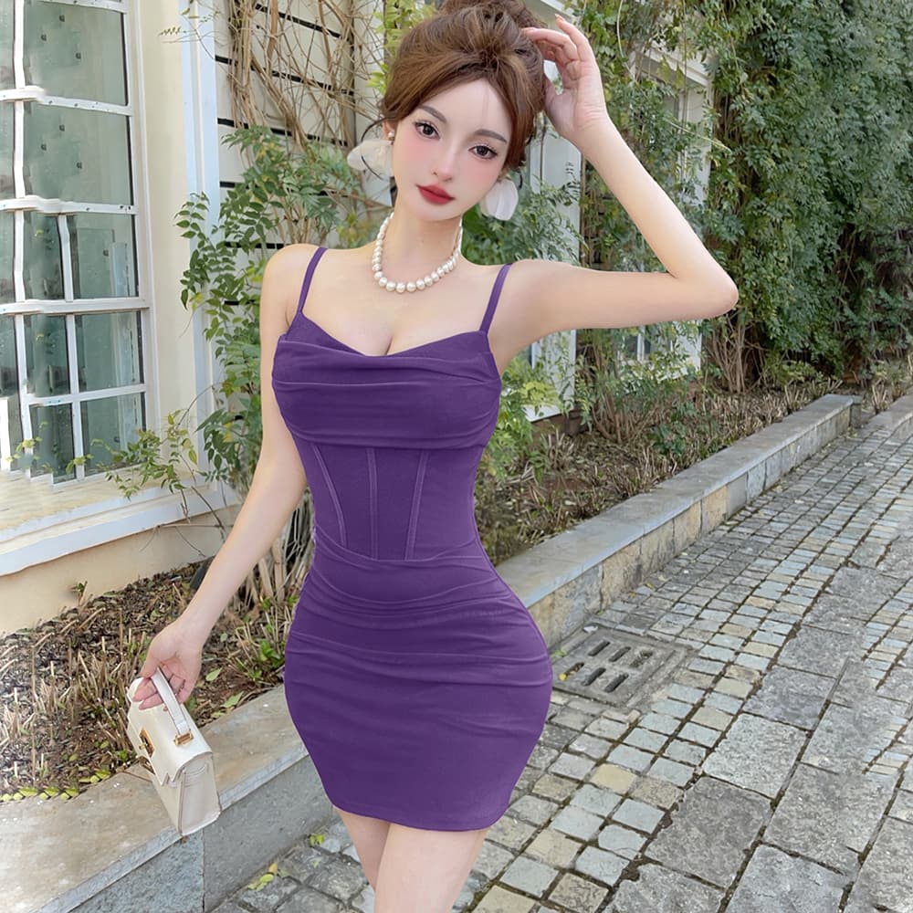 실사 순수한 욕망 바람 섹시함 작은 심장 기계 레이스 생선뼈 슬립 여성 드레스 새로운 명문 여성 주름 타이트 스커트 미니 스커트 상세 이미지 1