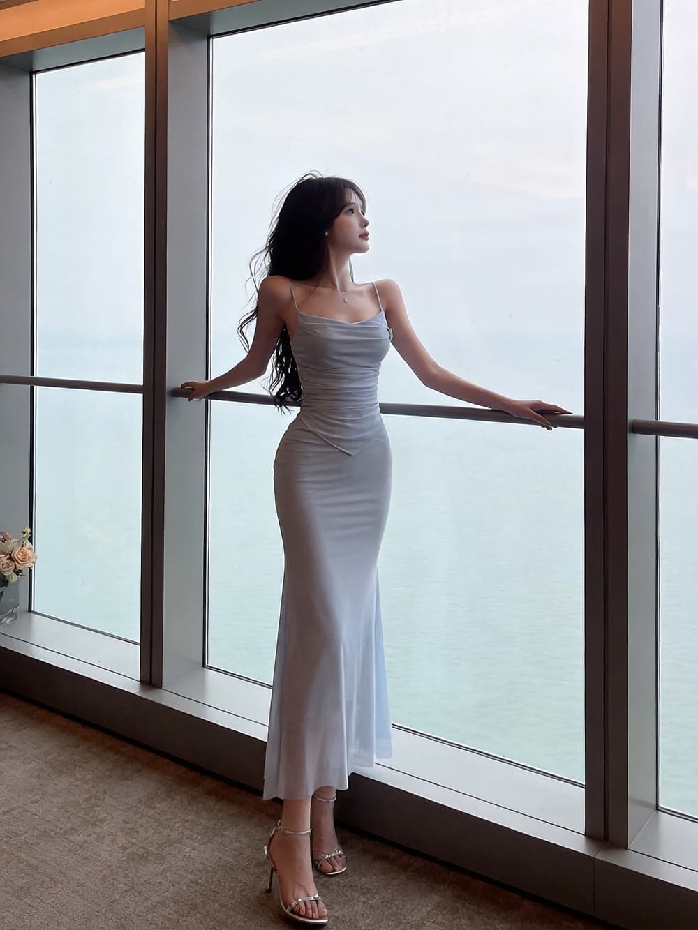 실사 고급 센스 저녁 식사 예복 치마 여성 몸매 가꾸기 인어 꼬리 스커트 여름 새로운 Tulle 슬립 타이트 스커트 드레스 상세 이미지 13