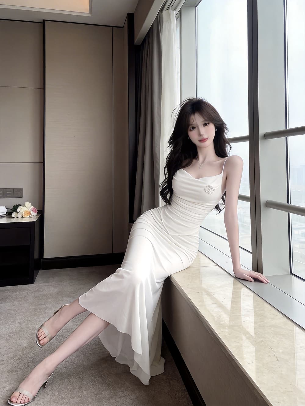 실사 고급 센스 저녁 식사 예복 치마 여성 몸매 가꾸기 인어 꼬리 스커트 여름 새로운 Tulle 슬립 타이트 스커트 드레스 상세 이미지 19