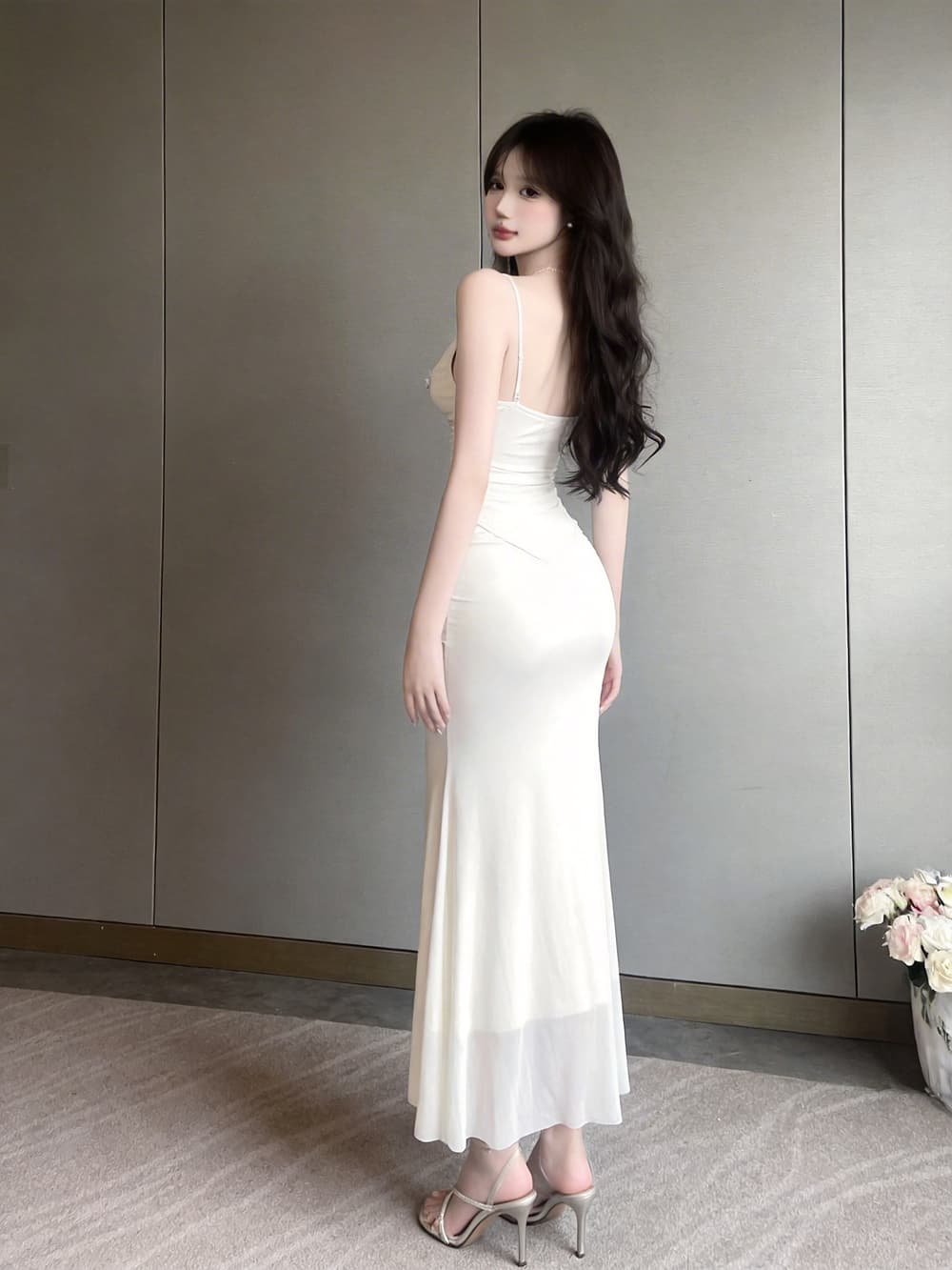 실사 고급 센스 저녁 식사 예복 치마 여성 몸매 가꾸기 인어 꼬리 스커트 여름 새로운 Tulle 슬립 타이트 스커트 드레스 상세 이미지 20