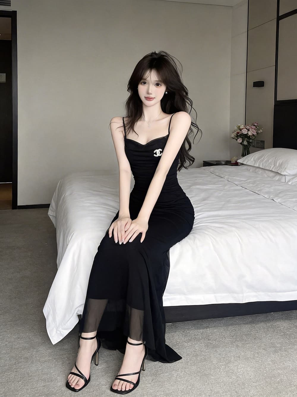 실사 고급 센스 저녁 식사 예복 치마 여성 몸매 가꾸기 인어 꼬리 스커트 여름 새로운 Tulle 슬립 타이트 스커트 드레스 상세 이미지 29