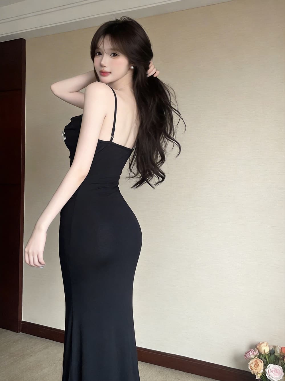 실사 고급 센스 저녁 식사 예복 치마 여성 몸매 가꾸기 인어 꼬리 스커트 여름 새로운 Tulle 슬립 타이트 스커트 드레스 상세 이미지 30
