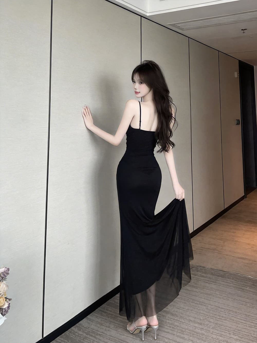 실사 고급 센스 저녁 식사 예복 치마 여성 몸매 가꾸기 인어 꼬리 스커트 여름 새로운 Tulle 슬립 타이트 스커트 드레스 상세 이미지 33