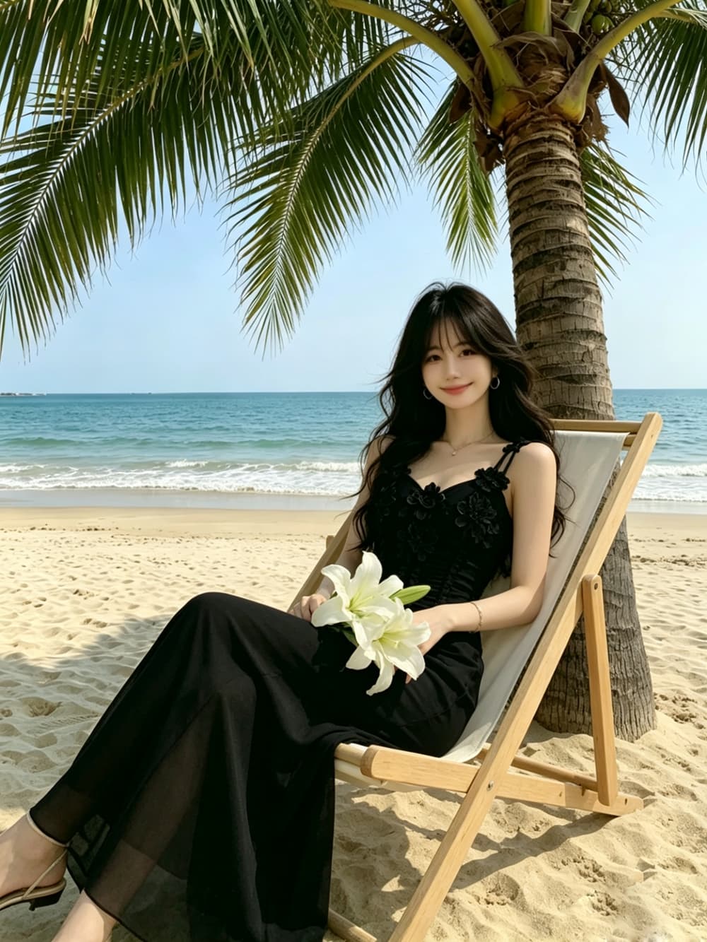 실사 프랑스식 3 차원 꽃 슬립 여성 드레스 여름 새로운 망사 패치워크 예복 인어 꼬리 롱 스커트 상세 이미지 21
