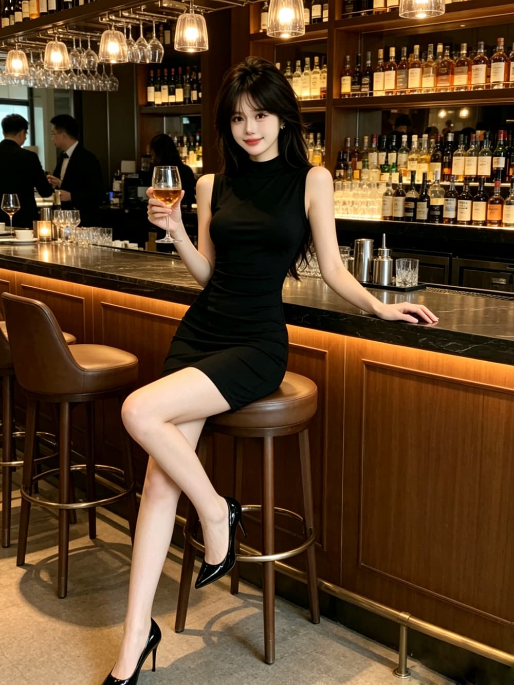 실사 새로운 섹시함 작은 키 검정색 다용도 품격 뒤로 홀로우 아웃 섹시함 타이트 스커트 드레스 예복 미니 스커트 상세 이미지 13