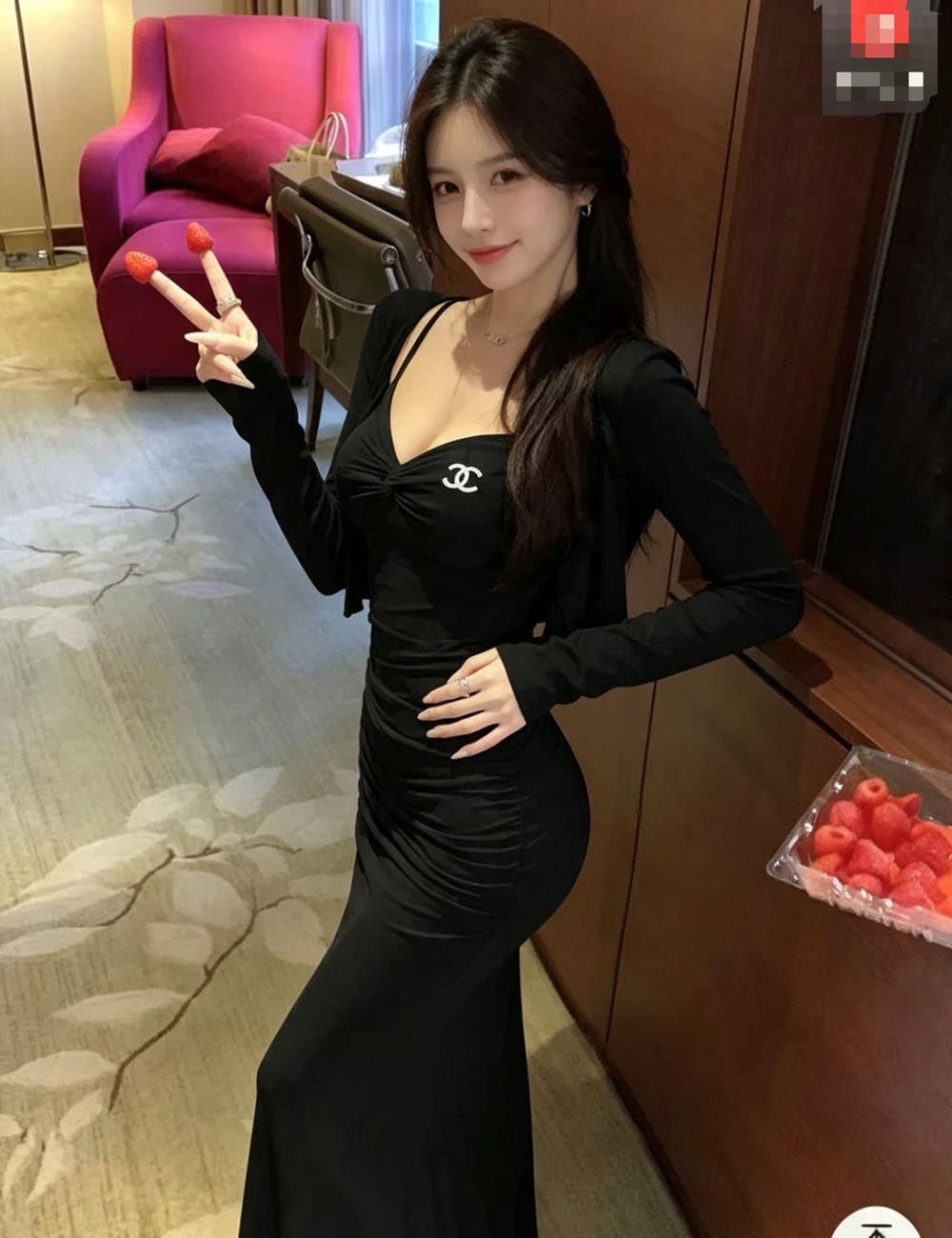실사 섹시함 핫걸 바람 허리 수축 인어 꼬리 롱 스커트 슬립 여성 드레스 새로운 몸매 가꾸기 긴팔 오픈 가디건 투피스 세트 상세 이미지 24