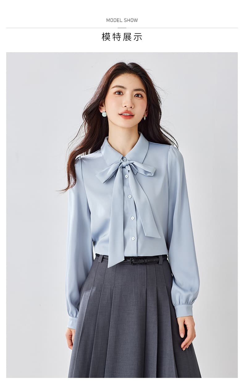 쉬폰 여성 셔츠 가을 새로운 경력 착용 가져 가라. 긍정적 인 로드 중 화이트 출퇴근 맨위 교사 면접 세트 셔츠 상세 이미지 17