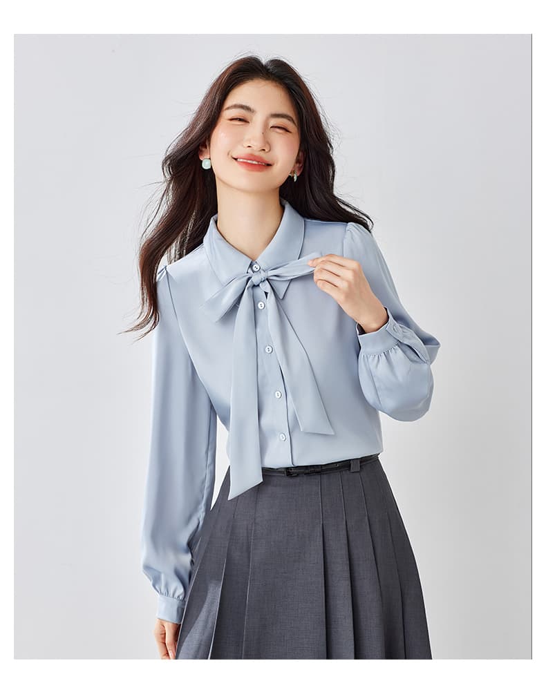 쉬폰 여성 셔츠 가을 새로운 경력 착용 가져 가라. 긍정적 인 로드 중 화이트 출퇴근 맨위 교사 면접 세트 셔츠 상세 이미지 19