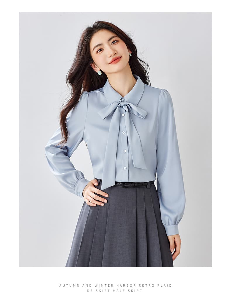 쉬폰 여성 셔츠 가을 새로운 경력 착용 가져 가라. 긍정적 인 로드 중 화이트 출퇴근 맨위 교사 면접 세트 셔츠 상세 이미지 21