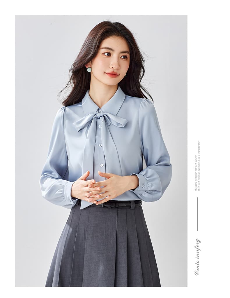 쉬폰 여성 셔츠 가을 새로운 경력 착용 가져 가라. 긍정적 인 로드 중 화이트 출퇴근 맨위 교사 면접 세트 셔츠 상세 이미지 23