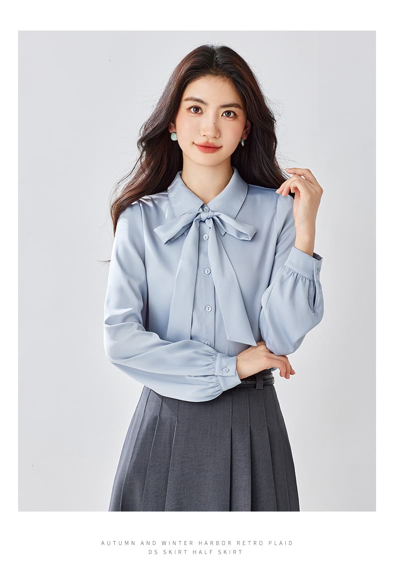 쉬폰 여성 셔츠 가을 새로운 경력 착용 가져 가라. 긍정적 인 로드 중 화이트 출퇴근 맨위 교사 면접 세트 셔츠 상세 이미지 26