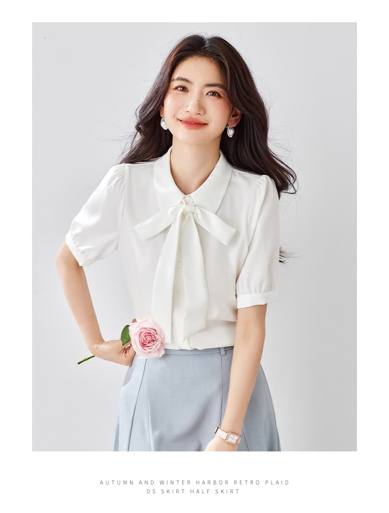 쉬폰 여성 셔츠 가을 새로운 경력 착용 가져 가라. 긍정적 인 로드 중 화이트 출퇴근 맨위 교사 면접 세트 셔츠 상세 이미지 31