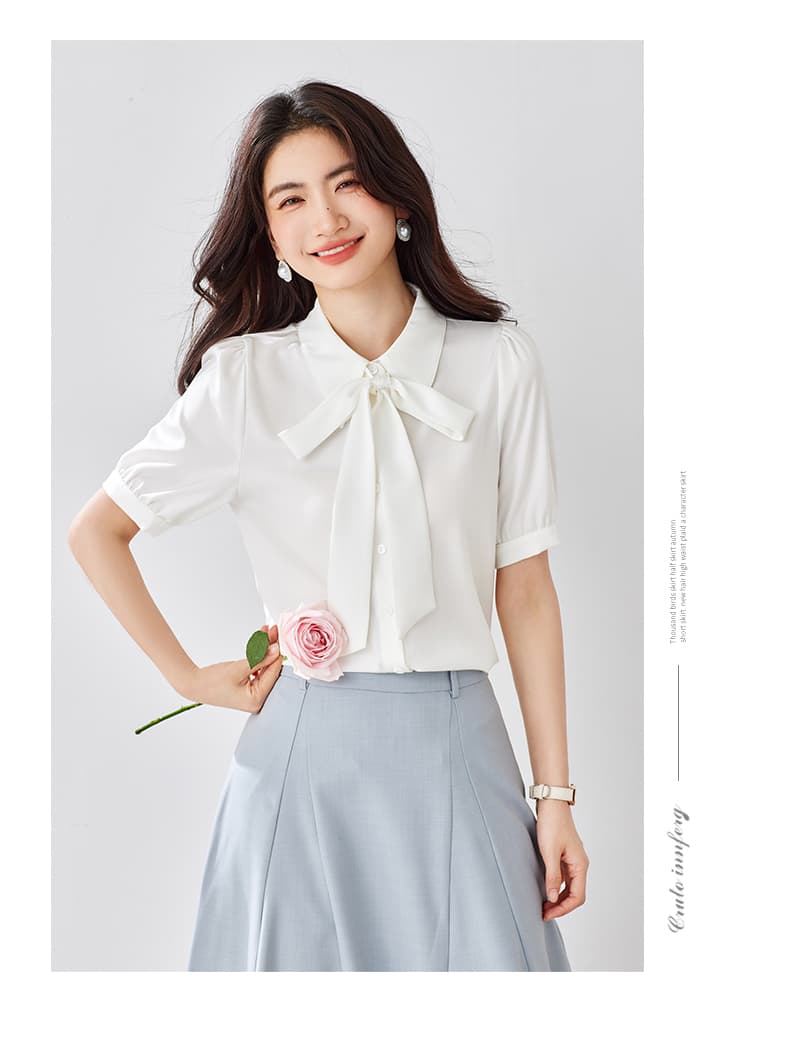 쉬폰 여성 셔츠 가을 새로운 경력 착용 가져 가라. 긍정적 인 로드 중 화이트 출퇴근 맨위 교사 면접 세트 셔츠 상세 이미지 33