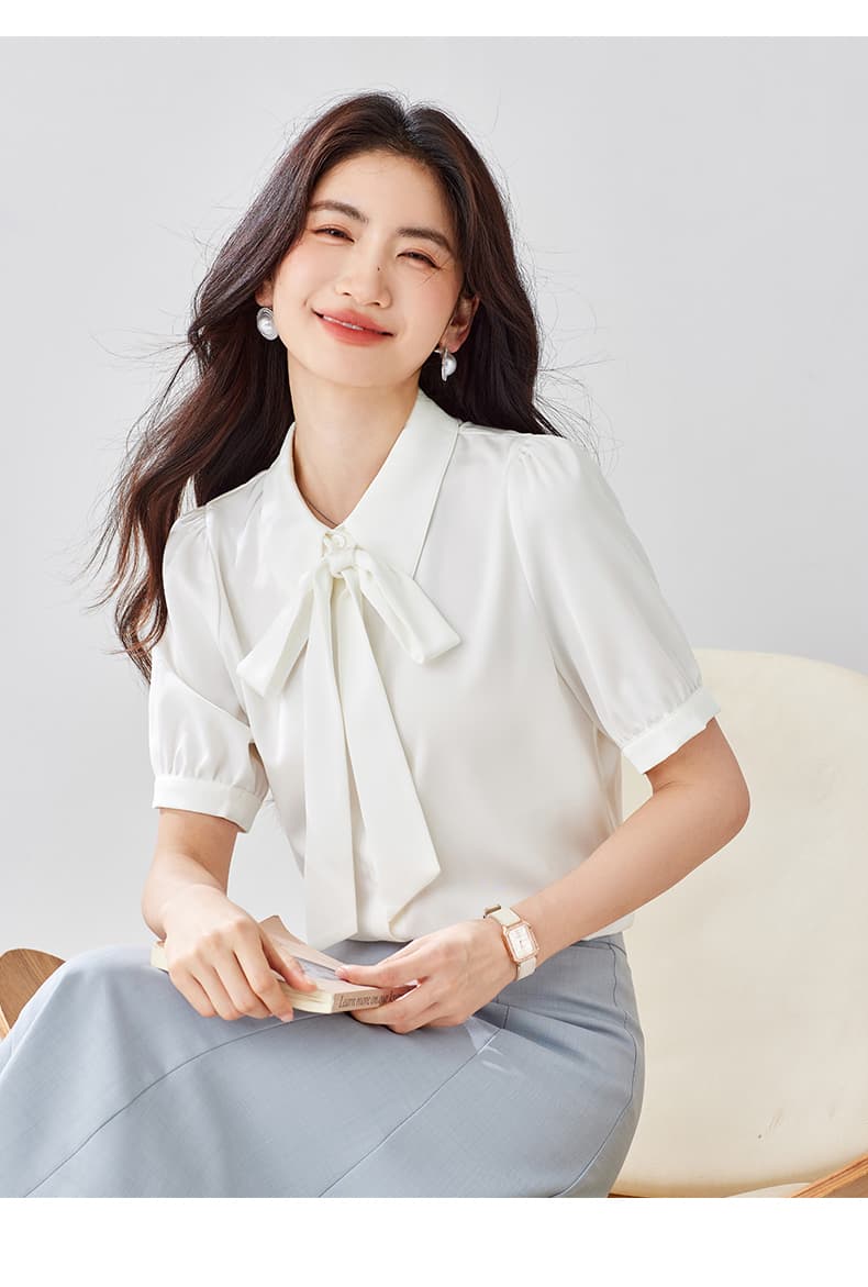 쉬폰 여성 셔츠 가을 새로운 경력 착용 가져 가라. 긍정적 인 로드 중 화이트 출퇴근 맨위 교사 면접 세트 셔츠 상세 이미지 34