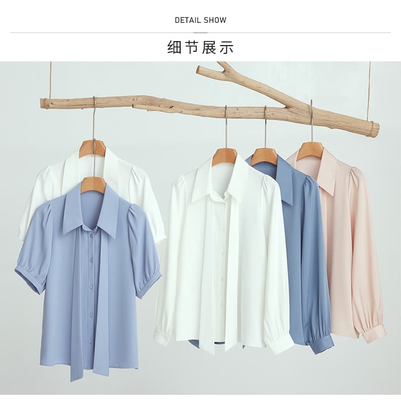 쉬폰 여성 셔츠 가을 새로운 경력 착용 가져 가라. 긍정적 인 로드 중 화이트 출퇴근 맨위 교사 면접 세트 셔츠 상세 이미지 35
