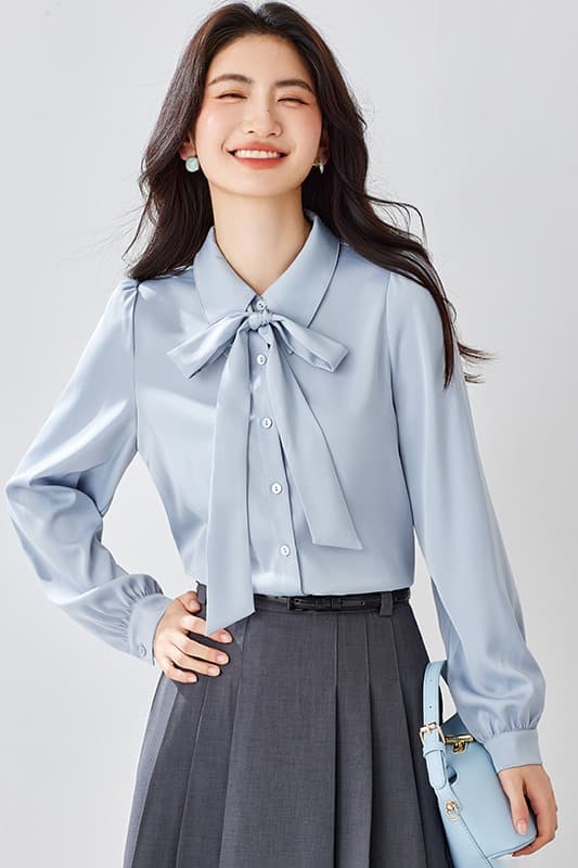 쉬폰 여성 셔츠 가을 새로운 경력 착용 가져 가라. 긍정적 인 로드 중 화이트 출퇴근 맨위 교사 면접 세트 셔츠 이미지 6