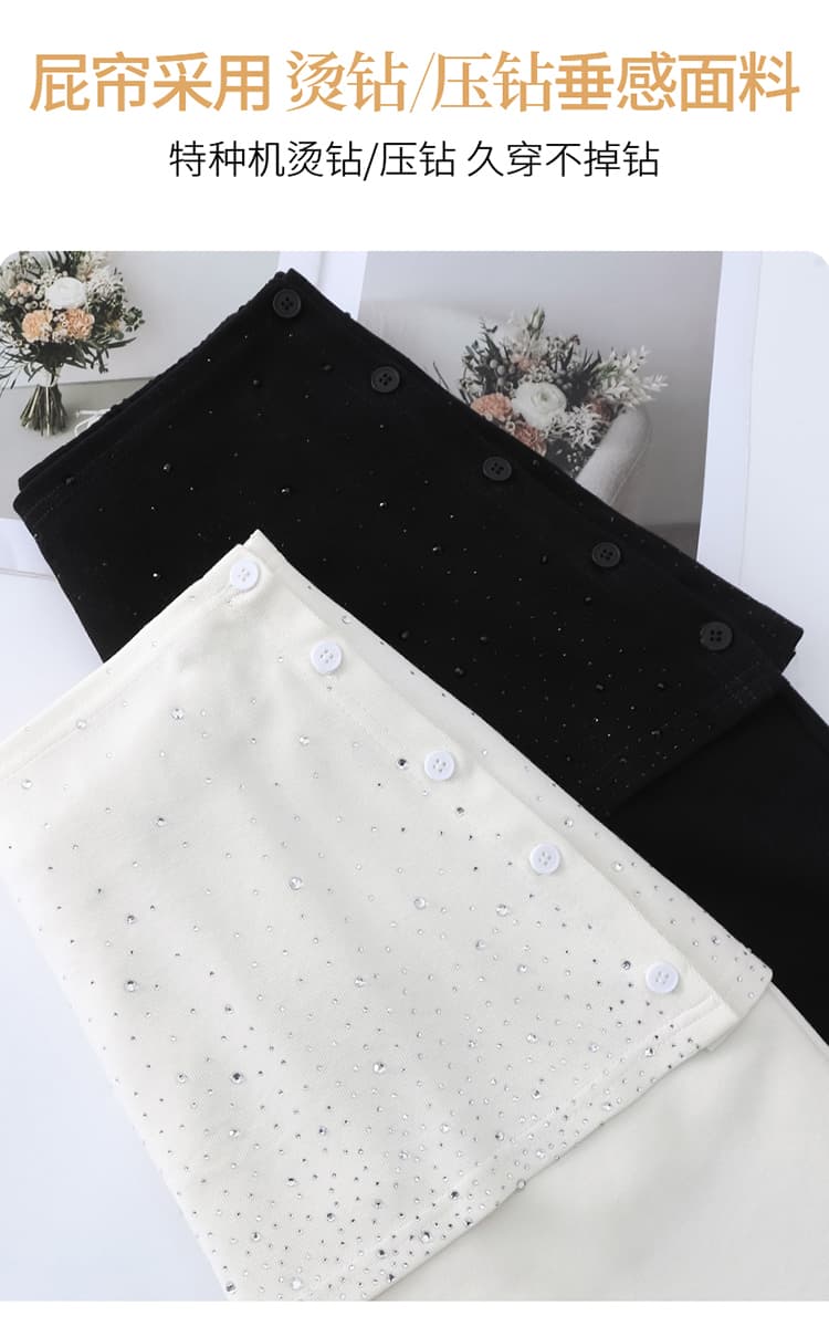 실사 2026 여름 새로운 압력 훈련 Gypsophila 랩스커트팬츠 하이웨이스트 부츠컷 바지 넓은 다리 웨이 바지 운동 치마바지 여성 상세 이미지 10