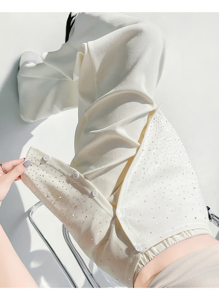 실사 2026 여름 새로운 압력 훈련 Gypsophila 랩스커트팬츠 하이웨이스트 부츠컷 바지 넓은 다리 웨이 바지 운동 치마바지 여성 상세 이미지 51