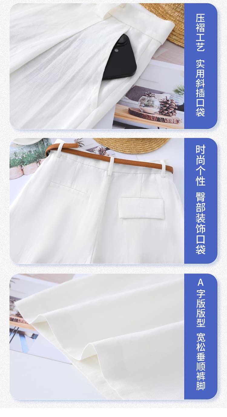 실사 2026 여름 새로운 한 마디 반바지 얇은 스타일 면 린넨 바지 주간 실크 아마 오부 바지 와이드 레깅스 바지 상세 이미지 36