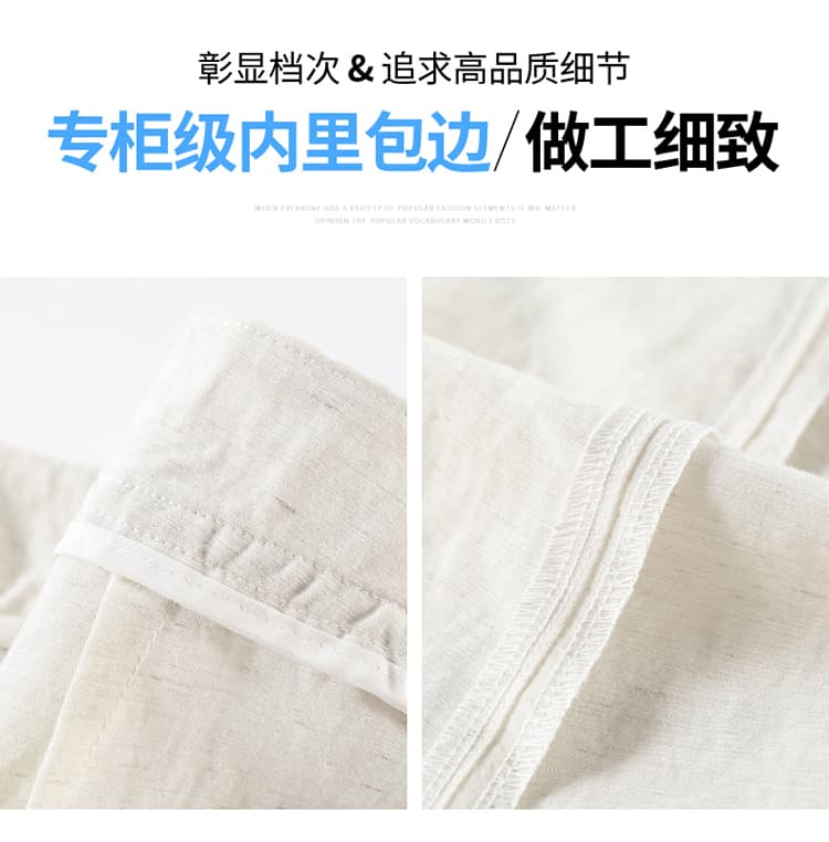 실사 2026 여름 새로운 주간 실크 아마 와이드 레그 팬츠 하이웨이스트 캐주얼 얼음 실크 바지 스트레이트 바닥 청소 바지 여성 상세 이미지 34