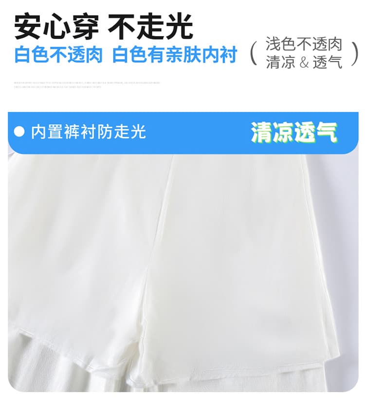 실사 2026 여름 새로운 주간 실크 아마 오부 바지 와이드 레그 팬츠 한 마디 반바지 얇은 스타일 면 린넨 바지 여성 상세 이미지 22