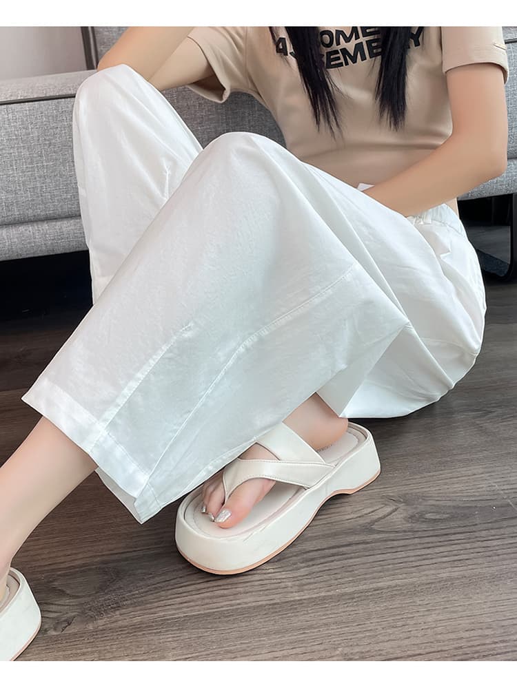 실사 2026 여름 새로운 얼음 실크 면 린넨 9부 바지 하이웨이스트 하렘 바지 바나나 바지 캐주얼 바지 여성 상세 이미지 44