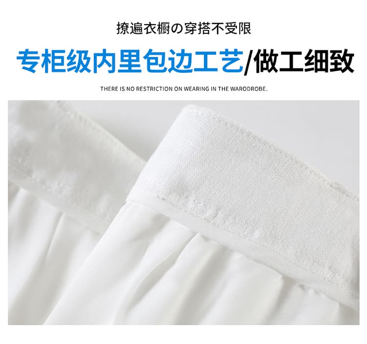 실사 2026 여름 새로운 주간 실크 아마 와이드 레그 팬츠 한 마디 반바지 캐주얼 얇은 스타일 면 린넨 바지 여성 상세 이미지 29