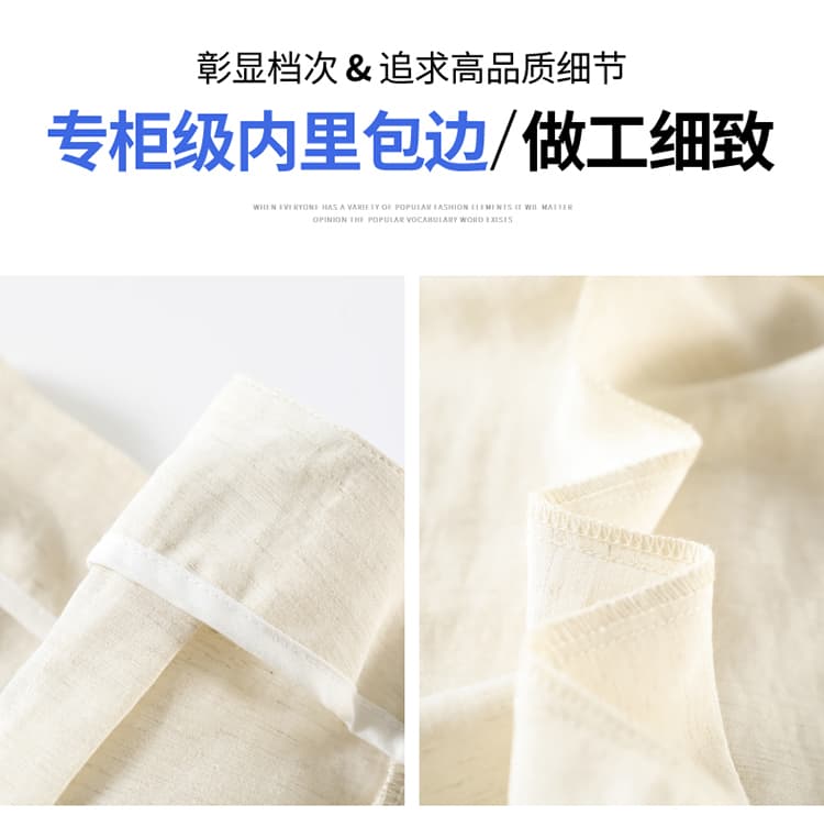 실사 2026 여름 새로운 주간 실크 아마 바지 루즈핏 와이드 레그 팬츠 하이웨이스트 캐주얼 바닥 청소 바지 여성 상세 이미지 37