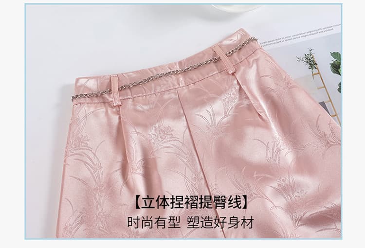 실사 2026 여름 새로운 새로운 중식 새틴 자카드 국풍 정장 바지 좁은 에디션 와이드 레그 팬츠 캐주얼 바지 여성 상세 이미지 28