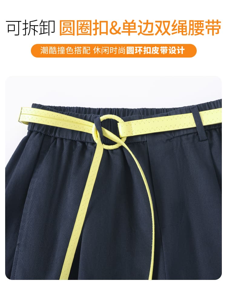 실사 2026 가을 새로운 모통이 칼 워크웨어 팬츠 조거 넓은 다리 둘 착용 캐주얼 주간 실크 코튼 운동 바지 여성 상세 이미지 17