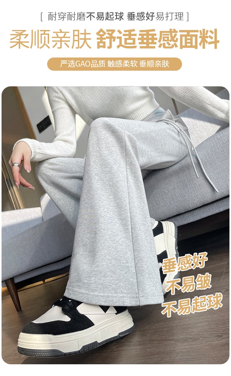 실사 2026 가을 새로운 부츠컷 바지 요가 로우 웨이스트 운동 바지 웨이 바지 호스 슈 바지 바닥 청소 바지 여성 상세 이미지 23