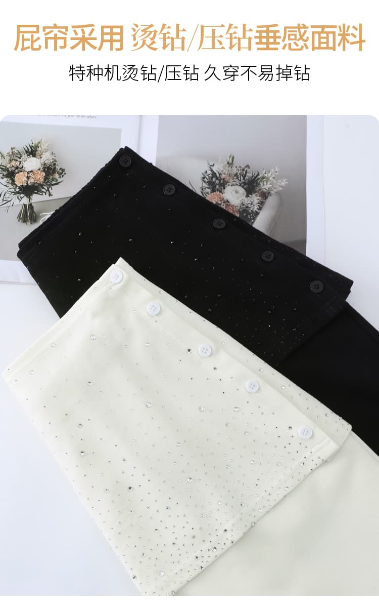 실사 2026 가을 새로운 압력 훈련 Gypsophila 방귀 커튼 하이웨이스트 부츠컷 바지 넓은 다리 웨이 바지 운동 치마바지 여성 상세 이미지 28