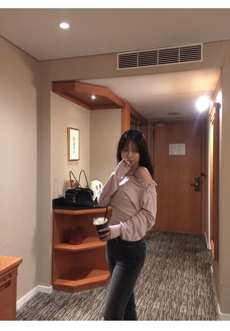 펭 넓적 다리 청바지 그는 아침 고급 센스 디스플레이 슬림 폭탄 몸매 가꾸기 부츠컷 데님 긴 바지 타이트 팬츠 여성 상세 이미지 8