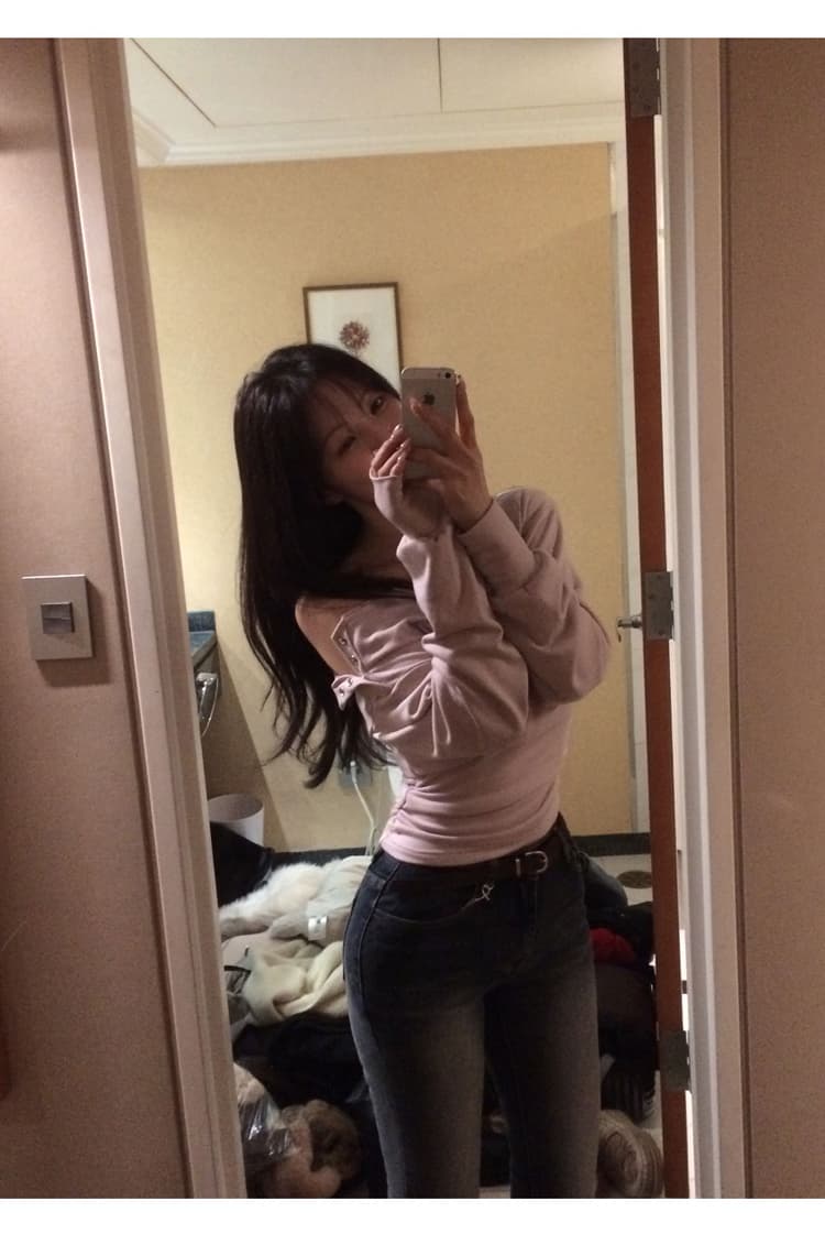 펭 넓적 다리 청바지 그는 아침 고급 센스 디스플레이 슬림 폭탄 몸매 가꾸기 부츠컷 데님 긴 바지 타이트 팬츠 여성 상세 이미지 14