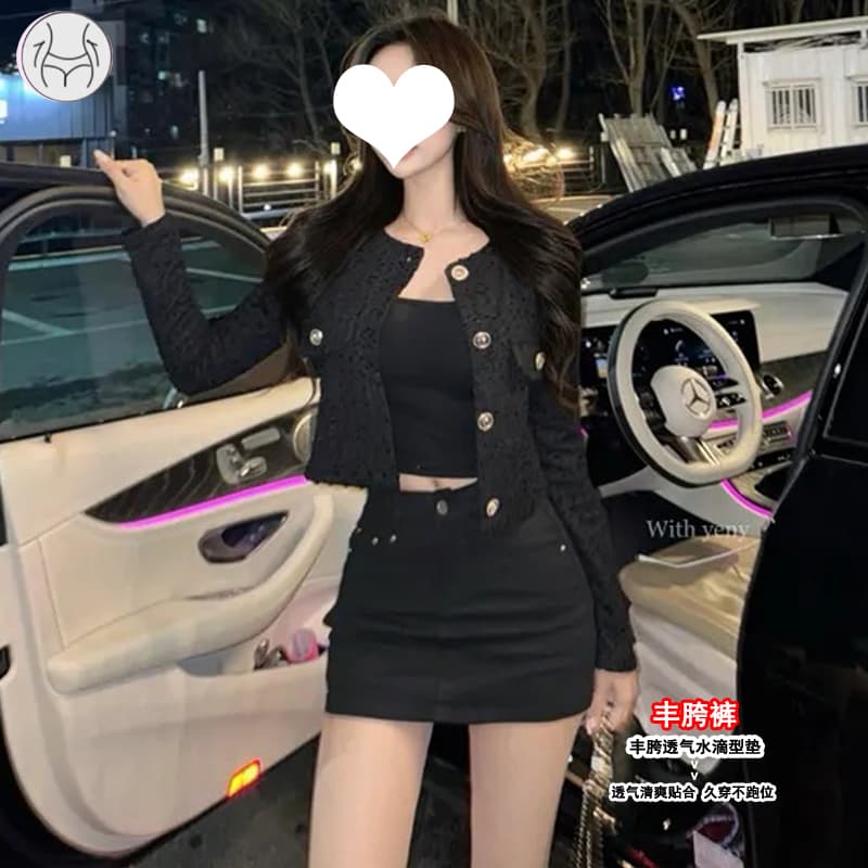 boolibyoo 펭 넓적 다리 와일드 원에서 미국인 뜨거운 소녀 탄력성 한 마디 카우보이 짧은 스커트 치마 여자 안티 라이트 치마 이미지 4