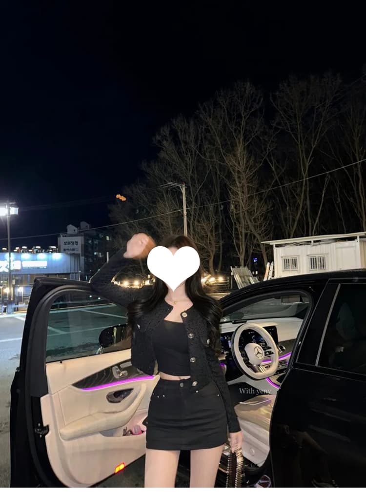 boolibyoo 펭 넓적 다리 와일드 원에서 미국인 뜨거운 소녀 탄력성 한 마디 카우보이 짧은 스커트 치마 여자 안티 라이트 치마 상세 이미지 2